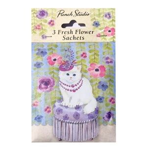 Punch Studio Sweet Kitten Fresh Flower Scented Sachets 65048, 3 ct